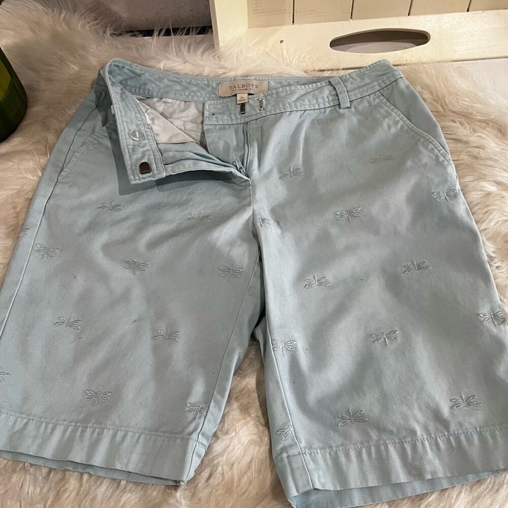 Talbots Cotton Chino Classic Straight Fit Dragonfly Preppy Walking Shorts 2P - Picture 9 of 16